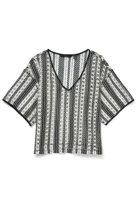 Vero Moda vmohio ss v-neck oversize top jrs g